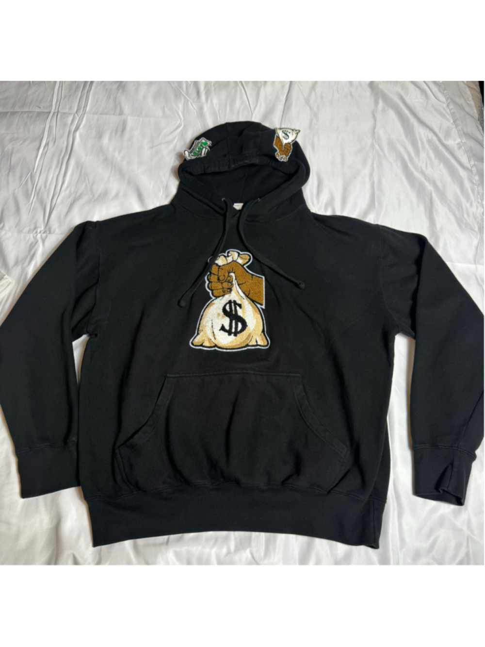 Men's Unbranded Graphic Hoodie Black Brown Size L